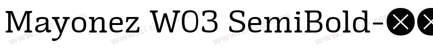 Mayonez W03 SemiBold字体转换